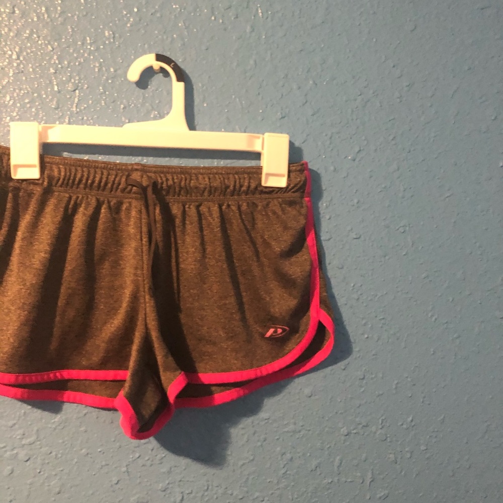 Athletic gray and pink shorts